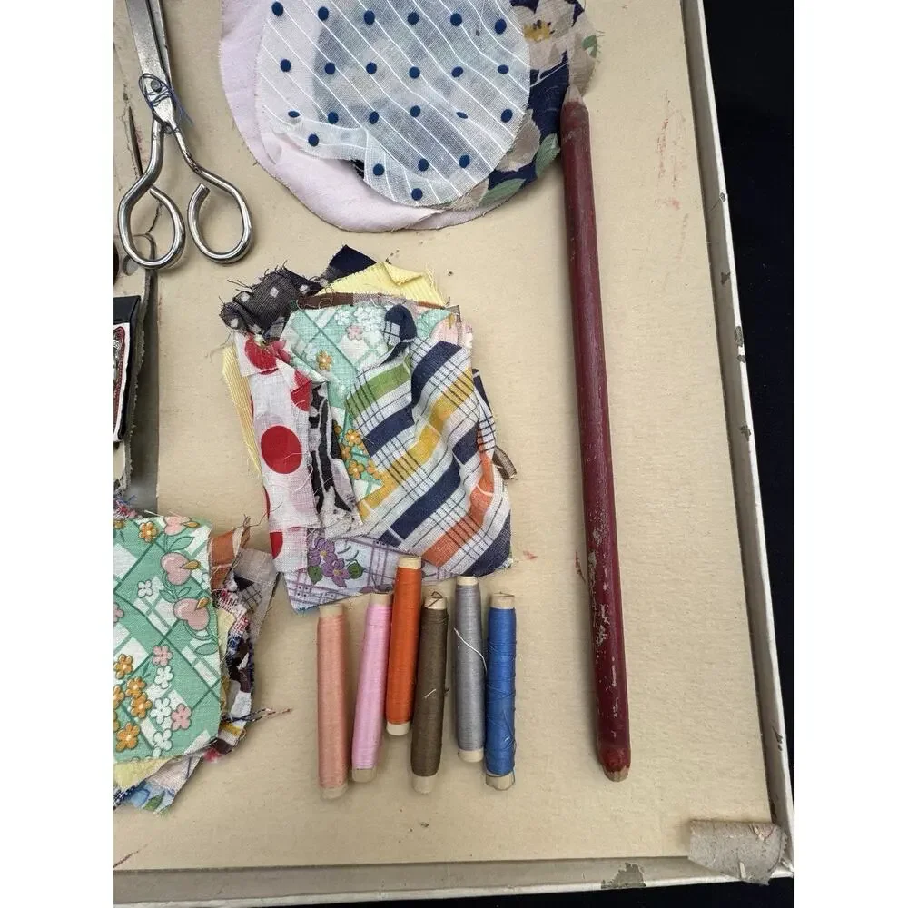 Rare Vtg 1920’s Little Mothers Patchwork Outfit Standard Toykraft Set Unused!